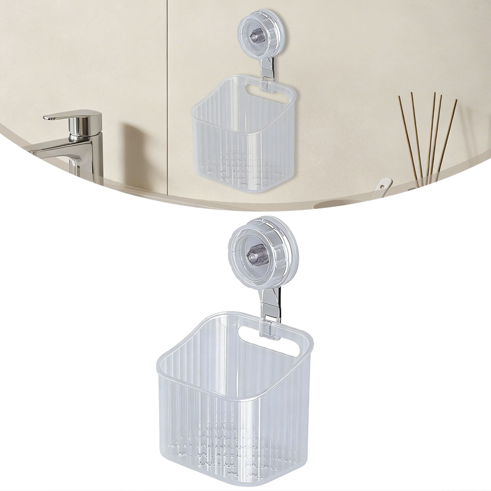 Suction Storage ZOURIH No-Drill Bathroom Suction Storage Box,2026 New Bathroom Suction ...