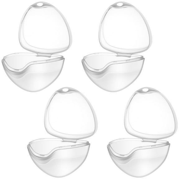 ZOURIH Pacifier Case,4 Pcs Pacifier Holder Cases, Pacifier Box, Pacifier Case Holder Container Boxes for Pacifier Accessories, Pacifier Clips, Keep Pacifier Clean,Clear