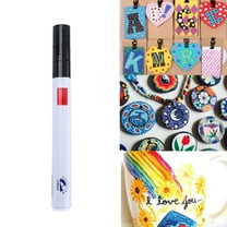 ZOURIH Paint Markers, Colorful Oil-Based Waterproof Quick Dry Permanent Pen for Rocks Painting, Wood, Fabric, Plastic, Canvas, Glass, Mugs, Metal, Tire, Stone, DIY Craft,Black
