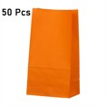 thumbnail image 1 of ZOURIH Party Favor Bags - 50 Pack Kraft Paper Goodie Gift Lunch Treat Bags - Party Supplies for Birthday,Premium Quality, Perfect for Celebrations & Gifts - 5"x3"x7",Orange, 1 of 4