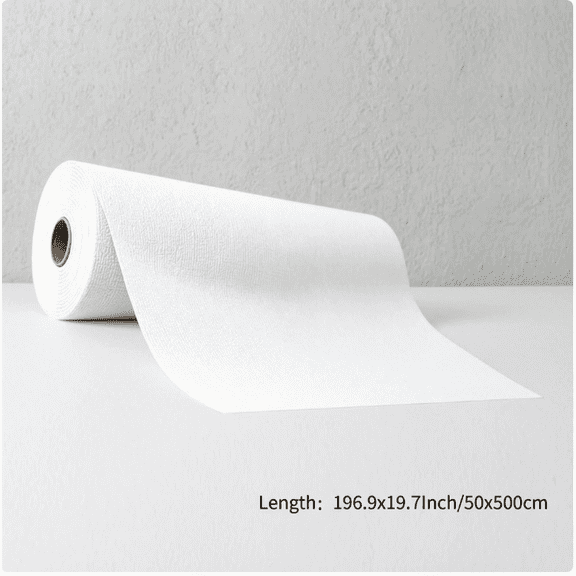 ZOURIH Peel and Stick White 3D PVC Wall Panels 19.7" x 196.9" Thick Plaster Textured Wallpaper Noise-Reducing Self-Adhesive Waterproof Renter-Friendly Wall Coverings for Accent Walls Ceilings,White