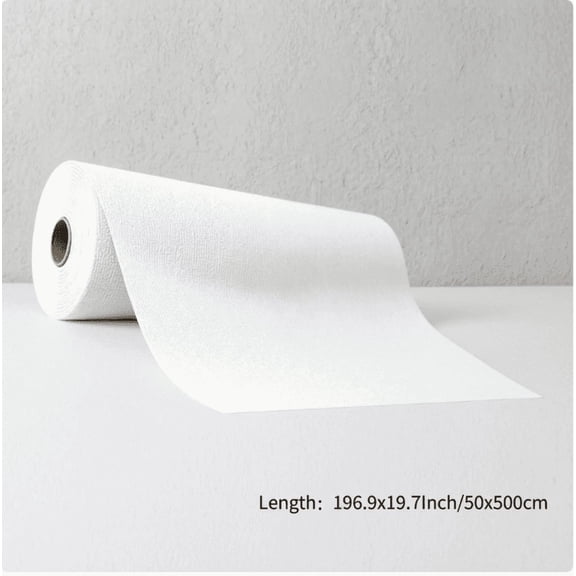 ZOURIH Peel and Stick White 3D PVC Wall Panels 19.7" x 196.9" Thick Plaster Textured Wallpaper Noise-Reducing Self-Adhesive Waterproof Renter-Friendly Wall Coverings for Accent Walls Ceilings,White