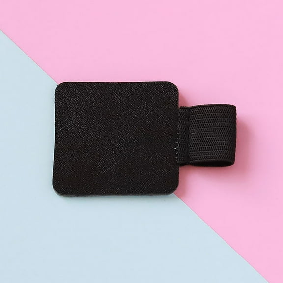 ZOURIH Pen Holder for Notebook 1 Pack Self-Adhesive Leather Pencil Holders Elastic Loop Sticky Notebook Stylus Pen Holder for Notebooks Tablet Journals Calendars Planner Bible,Black
