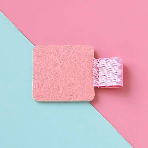 ZOURIH Pen Holder for Notebook 1 Pack Self-Adhesive Leather Pencil Holders Elastic Loop Sticky Notebook Stylus Pen Holder for Notebooks Tablet Journals Calendars Planner Bible,Pink