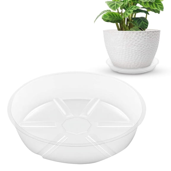 ZOURIH Plant Saucer 6 8 10 inch,Clear Planter Saucers Pot Trays, Durable Round Plastic Flower Plant Water Drip Tray for Pots, Plant Dish Plate to Catch Water for Indoor & Outdoor ( 6 inch)
