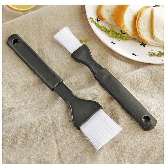 ZOURIH Plastic Basting Pastry Brush-2pcs Heat Resistant Cooking Brush for Oil, Sauce, Butter, BBQ, Grill and Marinade, BPA Free, Dishwasher Safe,Black