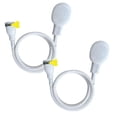 thumbnail image 1 of ZOURIH Portable Rubber Hose Spray,2 Pcs 1.3 Meters Pet Shower Sprayer Hand Held Hose,Bath Tub Sink Spray Attachment for Washing Hair Pet Shower,White, 1 of 5
