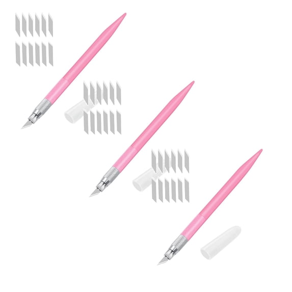 ZOURIH Precision Craft Knife Set - 3 Pen-Style Knife + 36 Replaceable Blades (30°/45°),Anti-Slip Grip for Paper Cutting,Vinyl,Model Making & Scrapbooking,