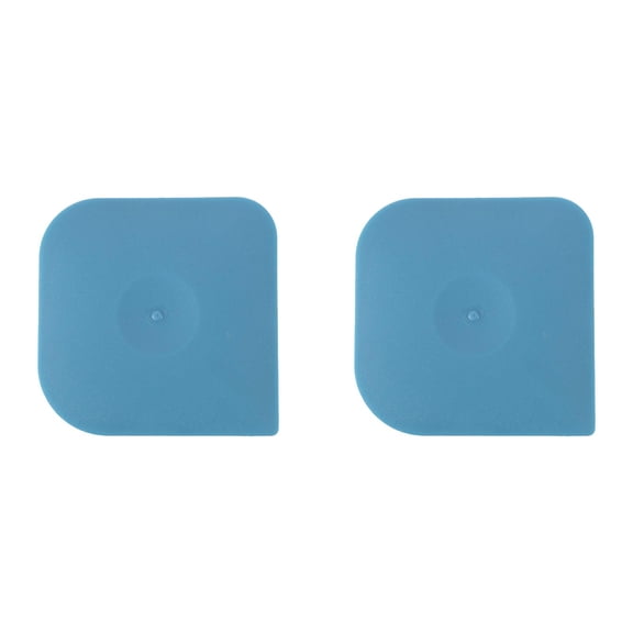 ZOURIH Premium Kitchen Pan Scraper Dish Scraper tool, 2 Pack Food Scraper Nylon Scraper, Non-Scratch Cast Iron Scraper Plastic Scraper tool for Pan Pot Skillet Dish Burnt Food Cleaning,Blue
