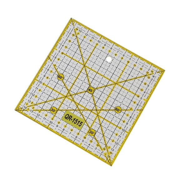 ZOURIH Quilting Ruler Templates (15.25 Centimeter Square),Yellow