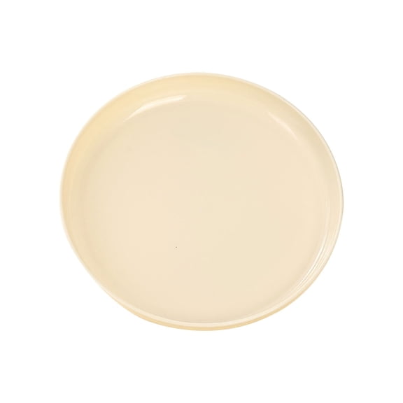 ZOURIH Round Plastic Serving Tray Platter, 13 Inch Lightweight Wheat Straw Food Tray, Tea Tray for Party, Reusable Restaurant Fast Food Holder for Cup Cake Snack Fruits (Beige)