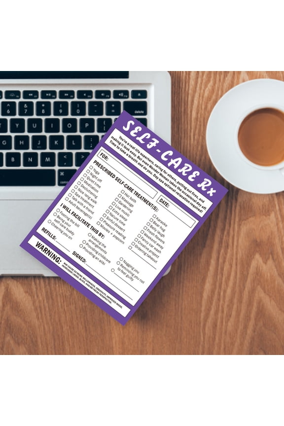 Self-Care Rx Nifty Note Pad,Gratitude Checklist Memo Notepad,Funny Humorous Notepad - Apology,Gratitude & Sarcastic Memo Pads for Gifting & Daily Use,Self-Care Rx