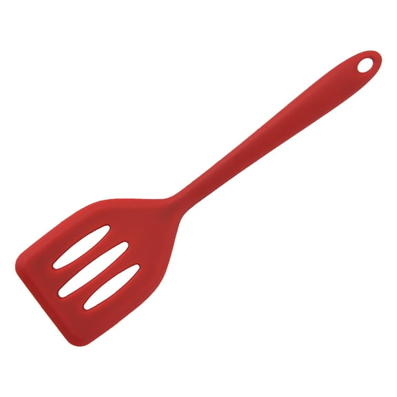 ZOURIH Silicone Slotted Turner - 1 Piece Turner Spatulas for Eggs and Pancakes - Kitchen tools & Accessories with Comfortable Handles, Heat-Resistant Utensils for Cooking and Baking,Red