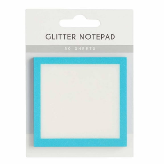 ZOURIH Sparkle Sticky Notes,1 Pcs Clear Post It Notes Pastel, Cute Self Adhesive Note Memo Pads, Glitter Notepads Stationery, See Through Notes, Small to Do List, office Supplies,Blue