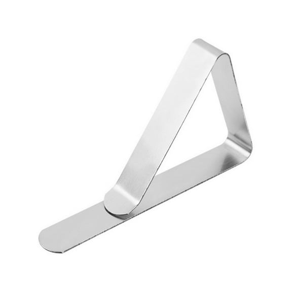 ZOURIH Tablecloth Clip - 1 Pack Stainless Steel, Rust Proof Table Clips for Home, Restaurants, Picnic, Party, Dining Tables - Fits Up to 1.8 inch Thick Tables,Silver