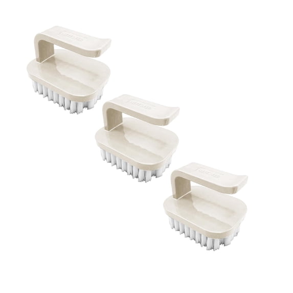 ZOURIH Vegetable Scrubber Brush 3 Pack Fruit and Vegetable Brushes,Vegetable Brush Scrubber for Food,Veggie Wash Brush with Stiff Bristles Vegetable Cleaner Brush for Fruits,Potatoes,Carrots,White