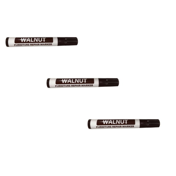 ZOURIH Wood Markers Furniture Repair -3 Pcs Wood Scratch Repair Markers - for Stains, Scratches, Floors, Tables, Desks, Carpenters, Bedposts, Cover-Ups,Walnut Wood Color