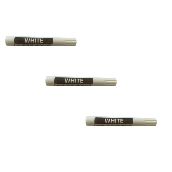 ZOURIH Wood Markers Furniture Repair -3 Pcs Wood Scratch Repair Markers - for Stains, Scratches, Floors, Tables, Desks, Carpenters, Bedposts, Cover-Ups,White