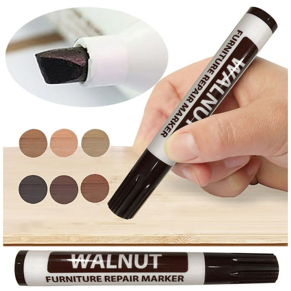 ZOURIH Wood touch Up Markers，Furniture Scratch Repair Marker Paint Pen Ideal for Furniture Repair Home Decor Walnut
