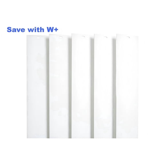 ZOUYAXUAN 82.5" x 3.5" White PVC Vertical Blind Replacement Slats – Curved Smooth Finish, Durable & Fade-Resistant (5 Pack)