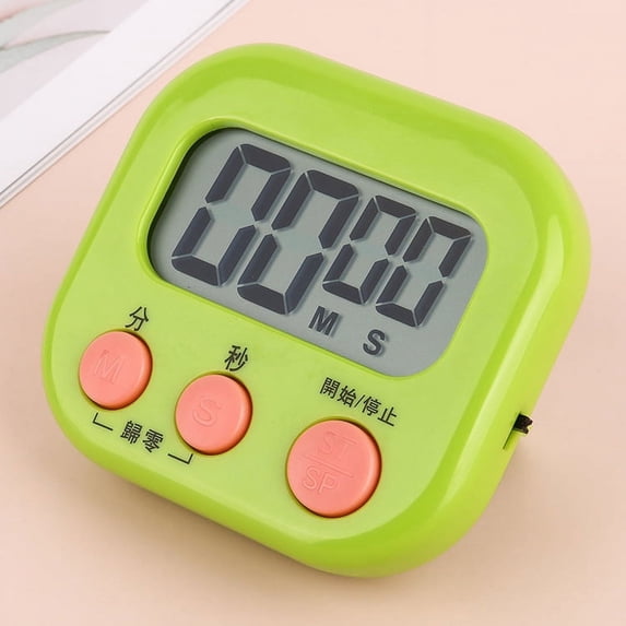 ZOUYUE 1 PACK Kitchen Timer for Cooking (Battery Included), Magnetic Digital Timers Loud Alarm Kitchen Timers for Cooking, Upgrade Silent Classroom Timer for Kids, Back Stand for Visual Timer(Green)