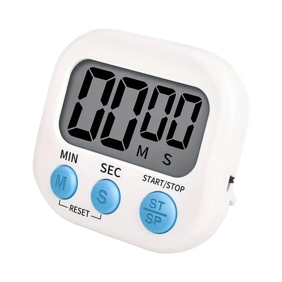 ZOUYUE 1 PACK Kitchen Timer for Cooking (Battery Included), Magnetic Digital Timers Loud Alarm Kitchen Timers for Cooking, Upgrade Silent Classroom Timer for Kids, Back Stand for Visual Timer(White)