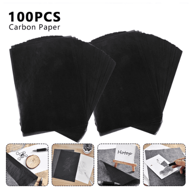 ZOUYUE 100 Pieces A4 Carbon Transfer Paper Black Legible Graphite