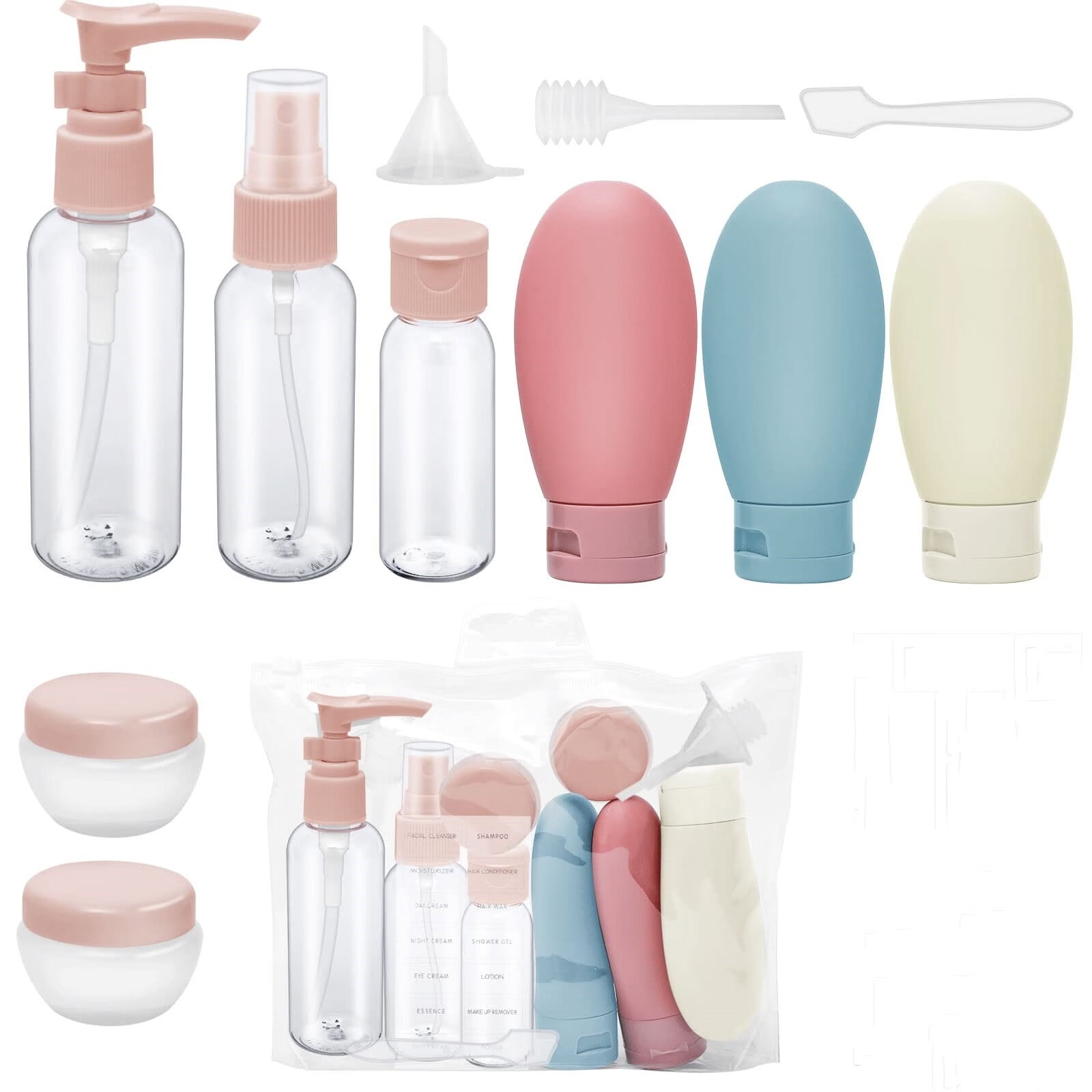 ZOUYUE 12 Pack Leak Proof Travel Bottles for Toiletries,TSA Approved