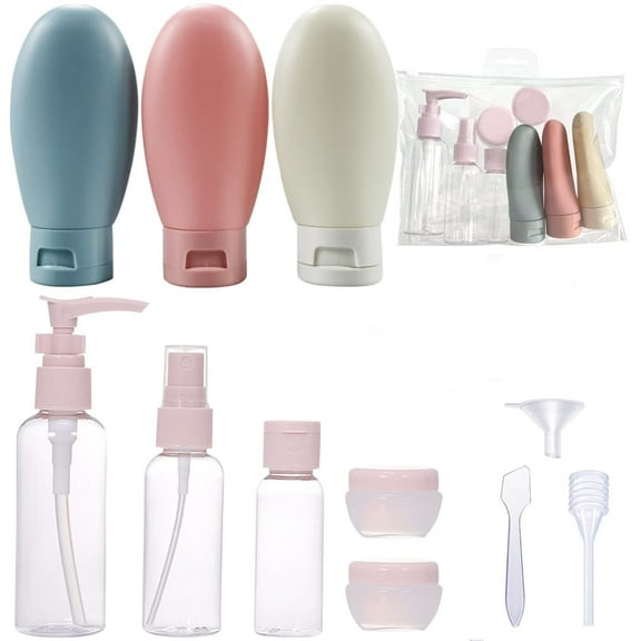 ZOUYUE 12PCS Travel Bottles Set for Toiletries,TSA Approved Traveling Travel Size Containers for Shampoo Spray Bottle,Lotion & Body Wash Accessories