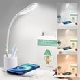 thumbnail image 1 of ZOUYUE 2 in 1 LED Desk Lamp 15” -Light Dimmable USB Power Touch Control White Desk Lamp, 1 of 6
