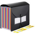 thumbnail image 1 of ZOUYUE 24 Pockets Expanding File Folder,Black Desktop Accordion Folders Document Storage Organizer with Expandable Cover (A4/Letter Size), 1 of 8