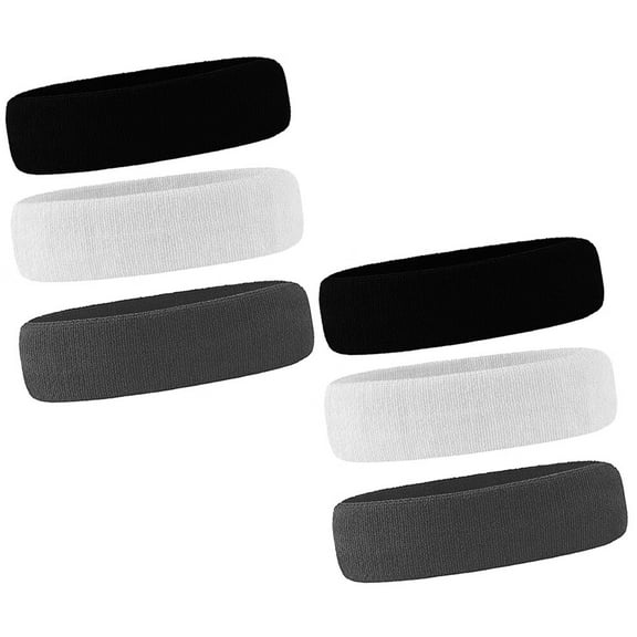 ZOUYUE 3 Pack Men & Women Sweatband Headband Terry Cloth Moisture Wicking for Sports Tennis Gym Work Out