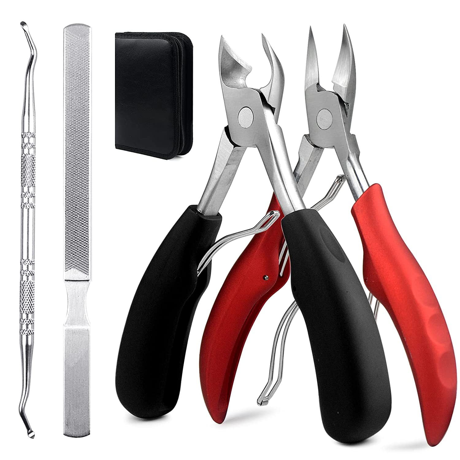 ZOUYUE 4 Pieces Set Toenail Clippers for Seniors Thick Toenails, Toe