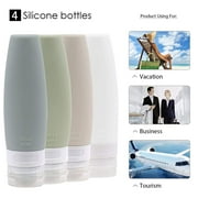 ZOUYUE 4Pack Refillable Travel Bottles,2oz TSA Approved Travel Size Containers for Shampoo Conditioner Lotion Liquids