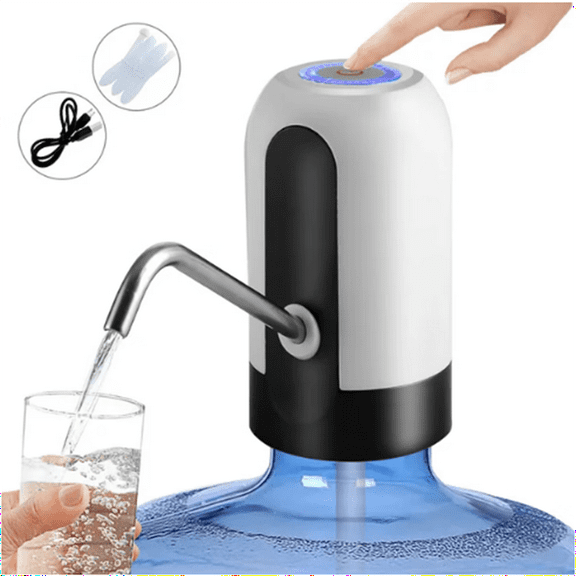 ZOUYUE 5 Gallon Water Dispenser - USB Charging Water Pump for 5 Gallon Bottle Universal Fit Water Bottle Pump Portable Electric Water Jug Dispenser Drinking Water Dispenser 5 Gallon for 2 3 5 Gallon