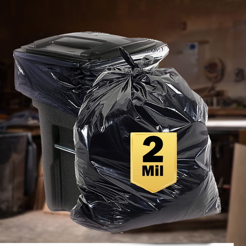 ZOUYUE 50 Gallon Contractor Trash Bags Heavy Duty, 50 Count 2 Mil kitchen trash bags, Extra