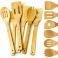 thumbnail image 1 of ZOUYUE 6 Piece Wooden Cooking Utensil Set Bamboo Kitchen Spatula Spoons Tools Wood Kit, 1 of 2