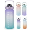 thumbnail image 1 of HDUYFYD 64OZ Half Gallon Water Bottle With Straw,Water Bottles with Time Marker/Handle,Leakproof BPA Free Reusable Water Jug Easy Carry for Adult and Kids Gym Sports Outdoors(Multicolor), 1 of 5