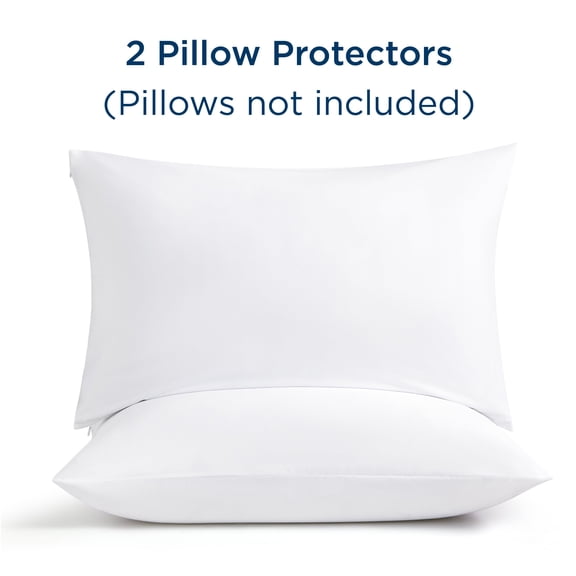 ZOUYUE Bedding Waterproof Pillow Protector Zippered (2 Pack) Bed Bug Proof Pillow Covers 20 x 26 Inches