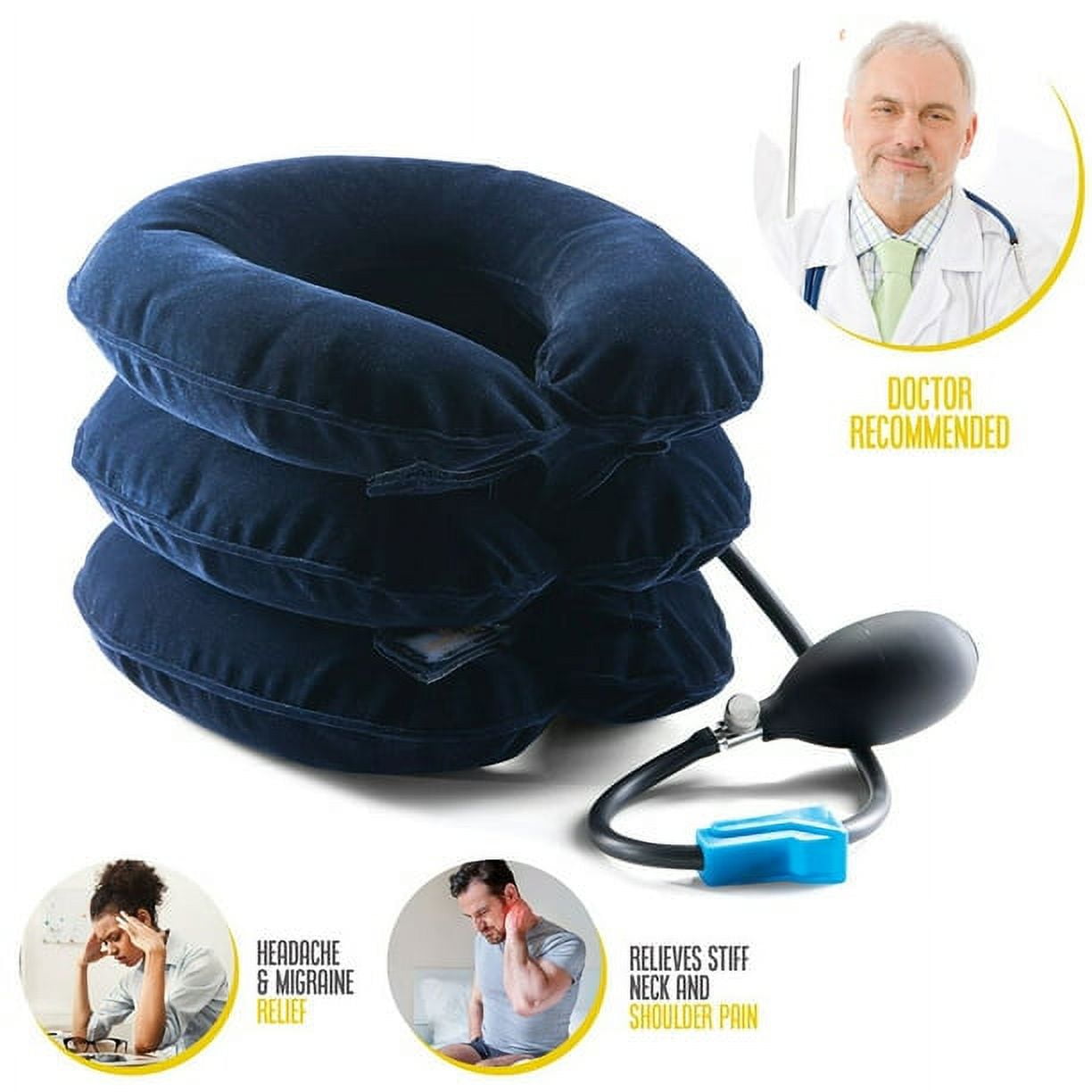 ZOUYUE Cervical Neck Traction Device Inflatable Traction Device for Physical Therapy Adjustable Neck Stretcher Walmart