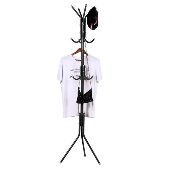 ZOUYUE Coat Rack 12 Hook Standalone Stainless Steel Hat Stand Clothes Hanger Hall Tree