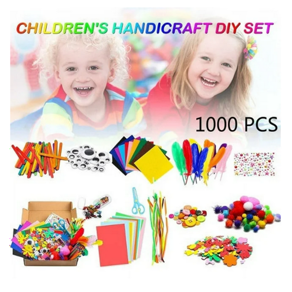 ZOUYUE Craft Box, Art & Craft Activities 1000 Piece Set, Storage Case, Great for Preschool, Adult & Group Projects, Craft Box for Kids Girls & Boys