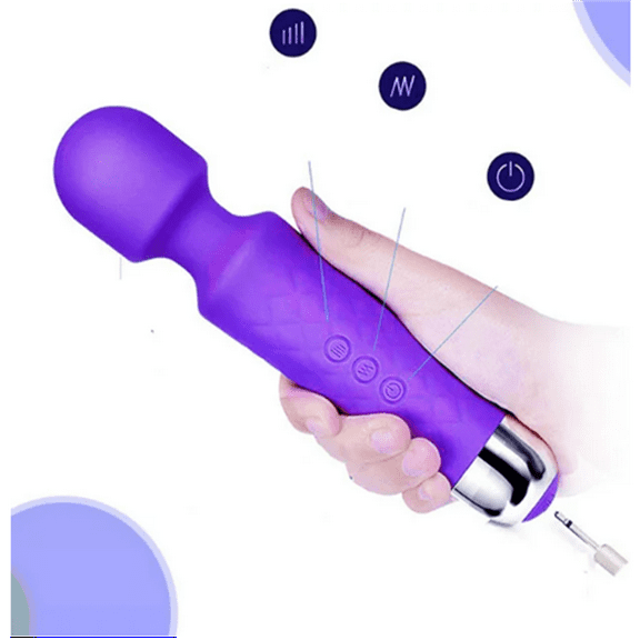 ZOUYUE Deep Tissue Percussion Massager, Handheld Massager Cordless USB Rechargeable for Neck, Muscle, Shoulder, Foot, Leg, Calf Pain Relief, Full-Body Massage, Purple