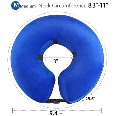 ZOUYUE Dog Cone After Surgery, Protective Inflatable Collar, Blow Up Dog Collar, Pet Recovery Collar for Dogs and Cats Soft(Blue)