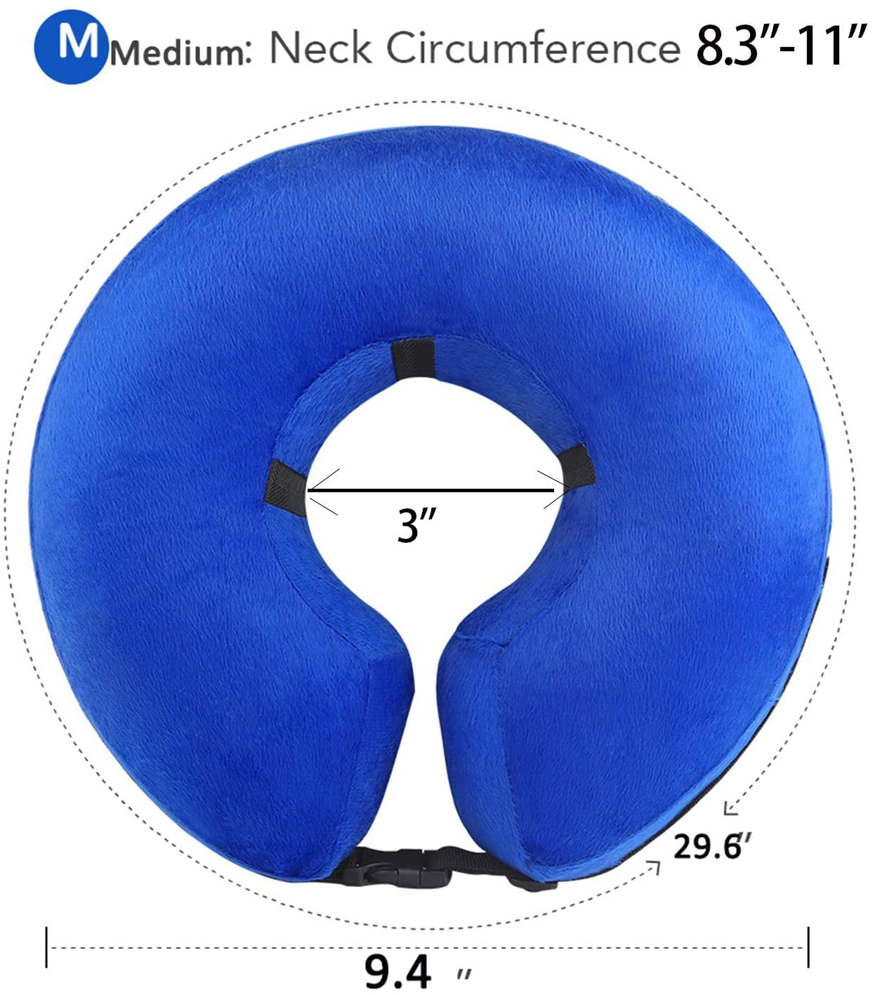 ZOUYUE Dog Cone After Surgery, Protective Inflatable Collar, Blow Up Dog Collar, Pet Recovery