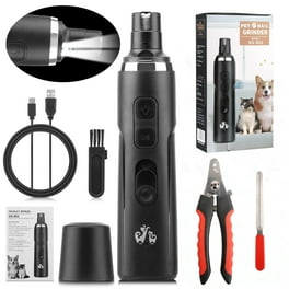 Dog Nail Grinder With LED Light, 5-Speed Quiet Dog Nail Trimmer