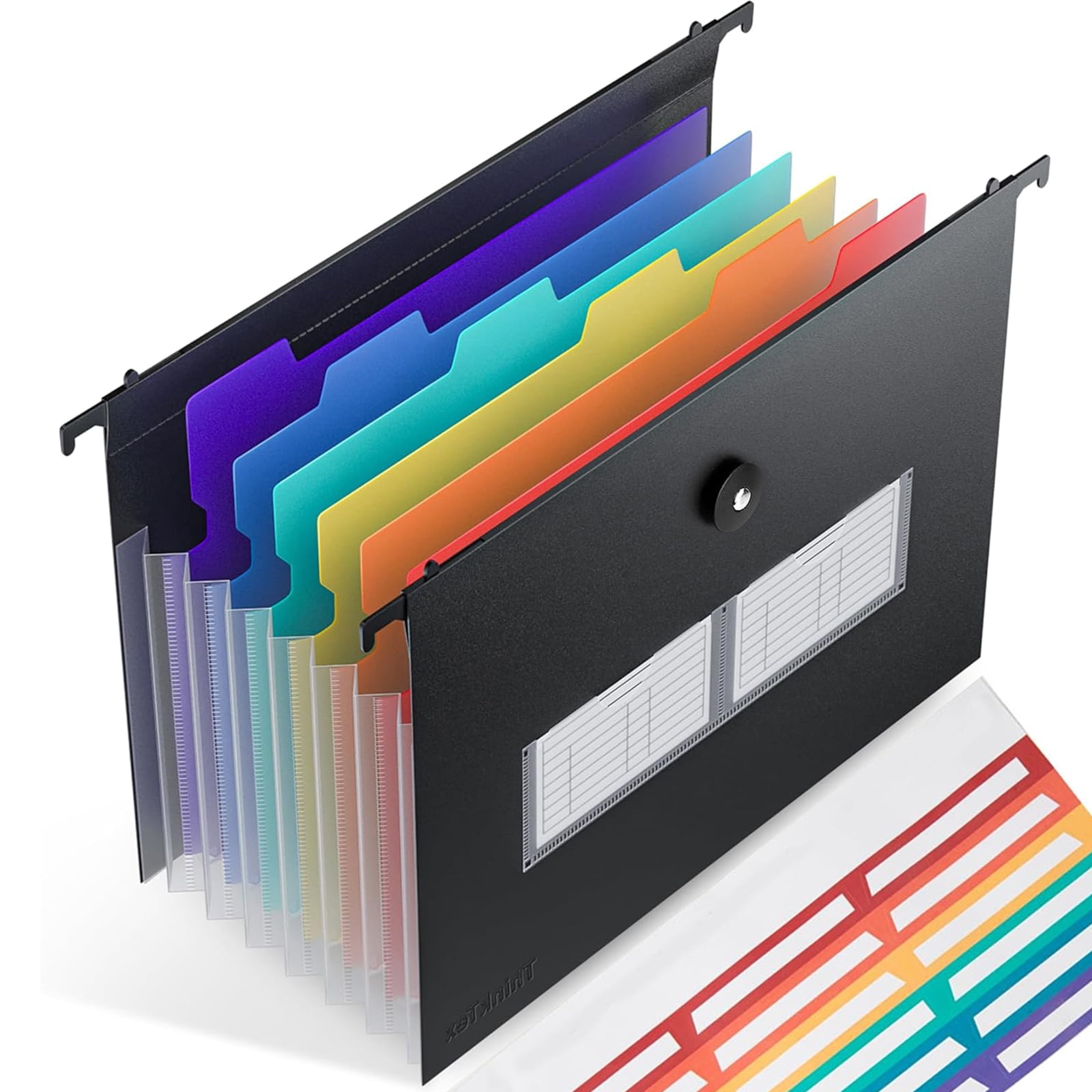 Staples Poly Expanding Hanging File Jackets, Letter Size, 5-Pack Assorted Colors - For Home & Office - View #3