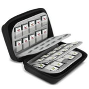 ZOUYUE Game Gard Case for Nintendo Switch, Game Card Storage Holder Case Protective Box with 80 Game Card Holders Compatible with Nintendo Switch - Black