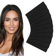 ZOUYUE Hair Headbands for Women Stretch Fashion Headbands 10 Pack Non-Slip Head Wraps Great for Spa, Sports, Yoga, Pilates, Running, Gym Headband, Workouts - Black