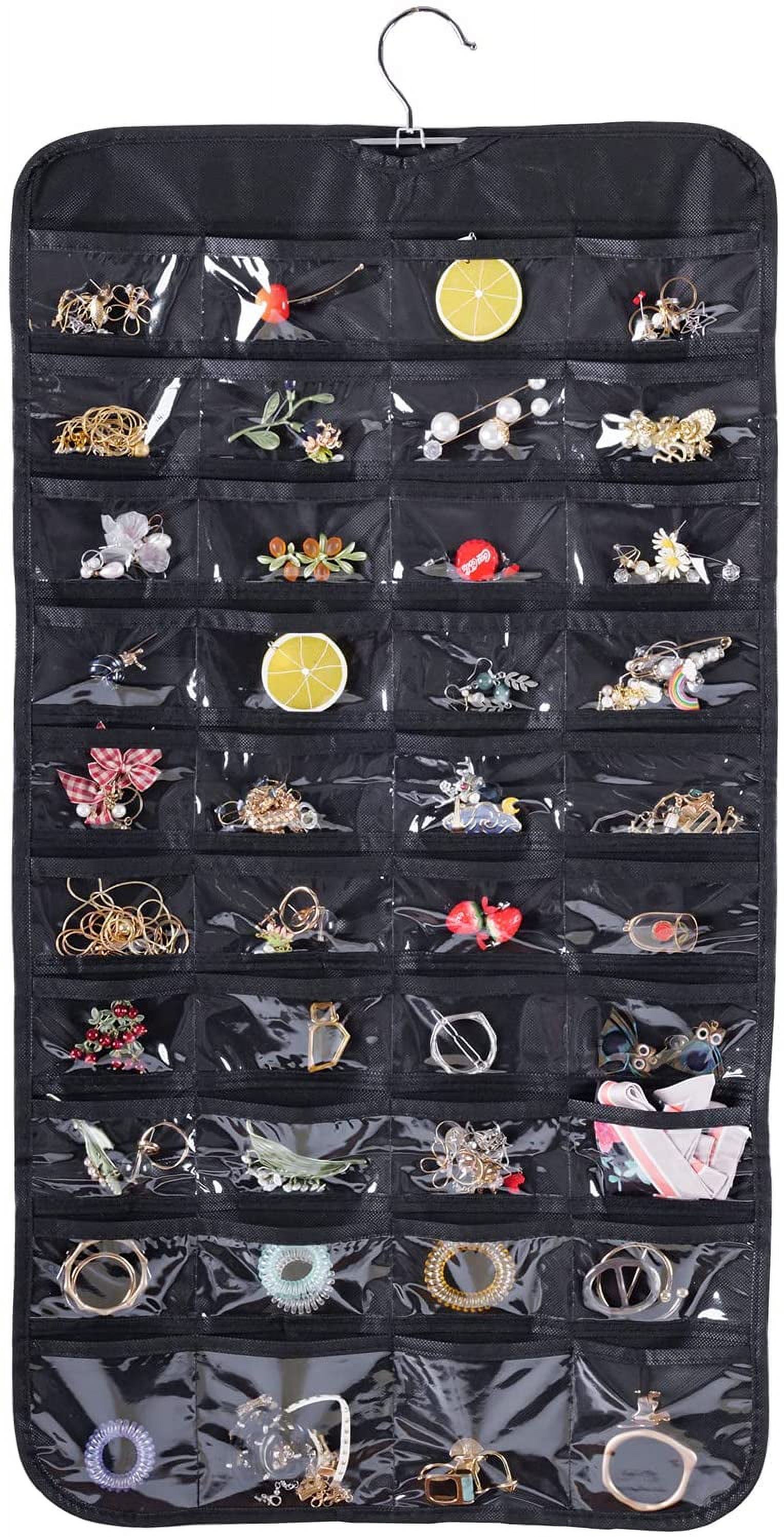 80 Pocket Hanging Jewelry Organizer Storage For Holding Earring Jewelries Pouch | Philippines